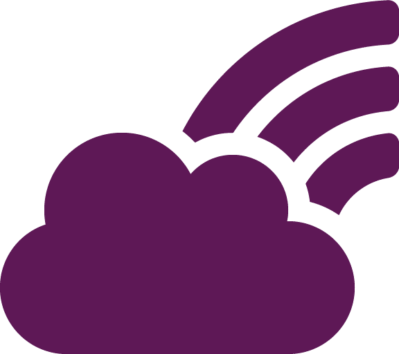 Icon of a cloud and a rainbow